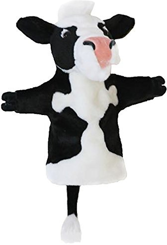 alles-meine.de GmbH Handpuppe - Kuh Rind Kalb Ochse Tier Haustier Bauernhof - Handspielpuppe