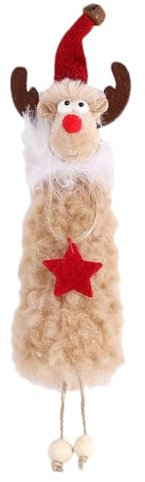 Adornos de árbol de Navidad - Colgante de alce de peluche para decoración navideña - Adornos de árbol de Navidad para árbol de Navidad - Alféizar de la ventana - Dormitorio - Puerta - P