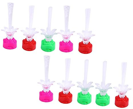 CRILSTYLEO 10St Glasfaser-Pflaumenblütenlicht Glasfaser-Rosenblume Glasfaser-Nachtlicht Optik LED- kindernachtlichtlicht nachtlampe kinder Lampe für Dekoration Desktop-Licht- Abs