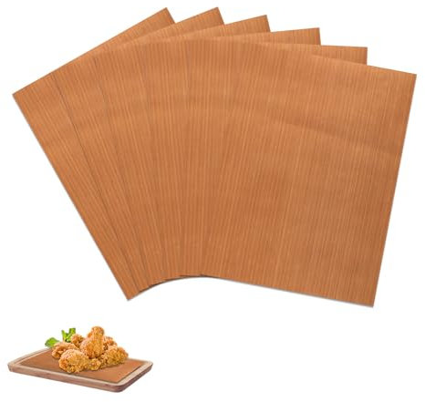 6 Pcs Baking Sheets for Oven Non Stick, Reusable Baking Sheet, Reusable Silicone Baking Sheet Tray Liner, Heat Resistant Teflon Sheets Washable BBQ Grill Mat, Non-Toxic Baking Paper, Easy to Clean