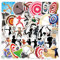 LYLSDSB Bogenschießen Aufkleber 50 Stück Trendy Funny Schießen Sport Aufkleber für Laptop Wasserflaschen Scrapbook Motorrad Fahrrad Koffer Auto Gepäck Skateboard,Vinyl Sticker für Erwachsene Teenager