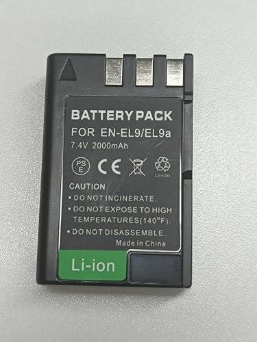 KWTOUL en-EL9 en EL9a EN-EL9e Batterie Li-ION 1500mAh Compatible avec D40, D40X, D60, D3000, D5000, D8000 Les Appareils Photo