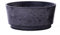 Caesar Marble Effect Charcoal Bowl Planter Durable UV Frost Resistant Lightweight Indoor Outdoor Pot with Realistic Marble Finish Recycled Plastic Garden Decoration (34.5cm Planter x1)