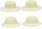 HOODANCOS 4pcs White Straw Hats for DIY Art Painting Craft Caps for Boys Summer Sun Protection for Beach Farm Activities Creative Fun Unique Expression