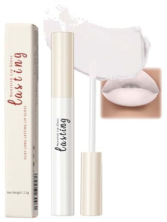 Clawrex Flüssiger Matte Lipgloss, Liquid Lipstick, Long Lasting Lippenstift für Halloween und Karneval, Hydrating, Glatt Samtige Cremige Textur, Wasserdicht, Hochpigmentierter Lip Gloss(17#Weiß)