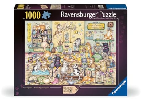 Ravensburger Linda Jane Smith Crazy Cats No.20: Easter Eggstravaganza 1000pc Adult Jigsaw puzzle