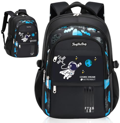 LKNBIF Astronaut Backpack, Kids School Bag, Cartoon School Backpacks Large Capacity Fashion Travel Backpack Birthday Gift for Suitable Boys Girls