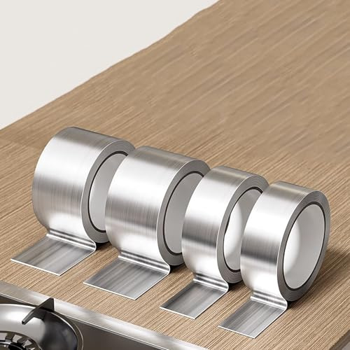 10M (32.8FT) Selbstklebende Wandabschlussleiste aus Aluminium - Dichtungsprofil und Eckenschutz für Wände - Für Wandkanten, Rahmen, Fensterrahmen, Fliesenspiegel - Flexibel und (Size:5cm,Color:silver)