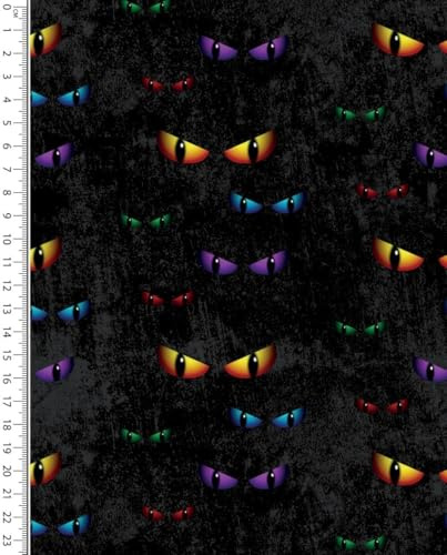 Baumwolljersey Digitaldruck Blumen - dehnbarer Stoff Meterware Monster Trucks - Jersey stretch Bekleidungsstoff Monstertrucks *Ab 50 cm, Muster: 003 Grinsekatze Augen schwarz