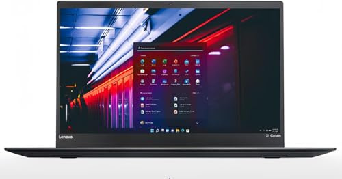 Lenovo ThinkPad X1 Carbon Gen 5 Business Laptop, 14 Zoll FHD Notebook, Intel Core i5-7200U, 8GB RAM, 256GB SSD, US QWERTY-Tastatur, Windows 11 Pro (Generalüberholt)
