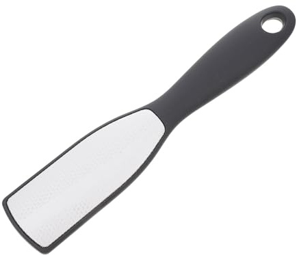 Hohopeti Doppelseitiger Edelstahl Hornhautentferner Fußmassagebrett Fußschrubber für Abgestorbene Haut Fußpflege Pediküre Zubehör Schwarz