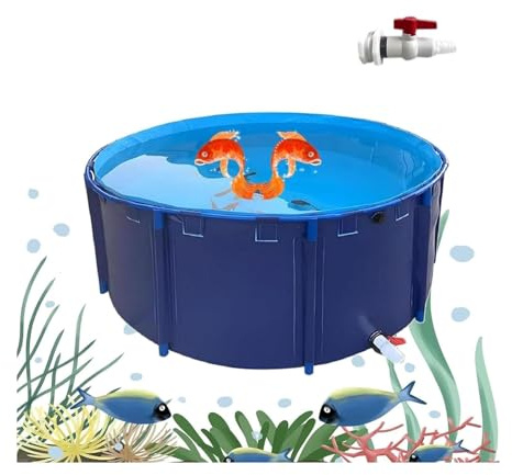 Estanque Plegable para Peces de Interior, Revestimiento for Estanque de Peces, Lona PVC for Piscina sobre el Suelo(2.5x0.8m(3900L))