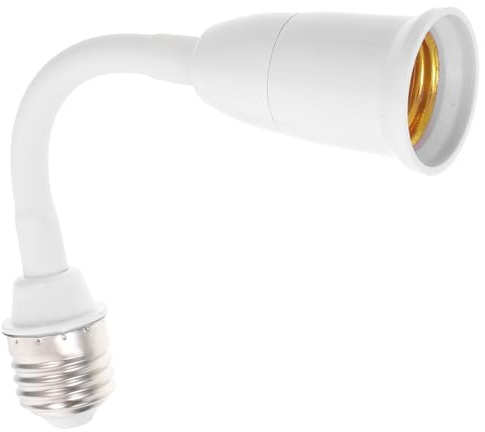 Toyandona Adaptateur Douille E27 Rallonge Flexible Blanc | Pivot 360 DegréS, Installation Facile, Plastique Et MéTal, Usage Maison Et Travail
