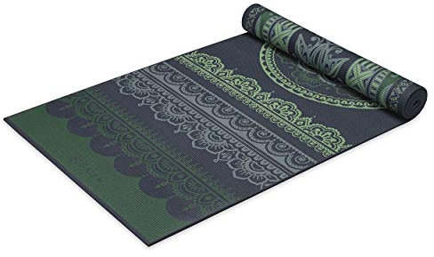 Gaiam Print Premium wendbar Yoga Matten, Gaiam, Boho Folk, 6 mm