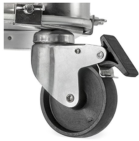 STIER Rollen Set für Aluboxen, 4 Rollen, davon 2 Rollen mit Feststeller, ideal für STIER Transportboxen und Alukisten, erleichtert den Transport, stabil und langlebig