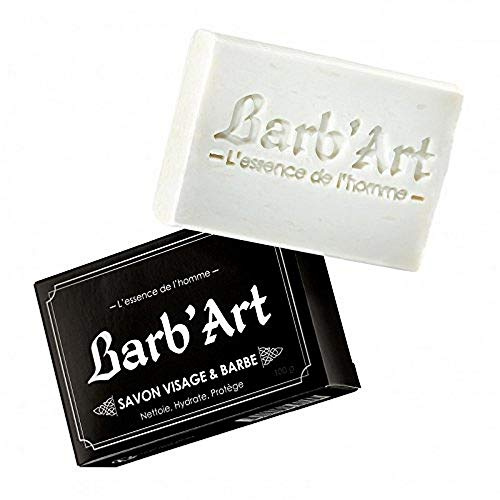 Barb'Art - Bart- und Gesichtsseife – Olive und Rosmarin – für normale oder fettige Haut – 100 g