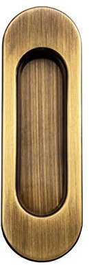 JUVA TRION-R 3663 - Maniglia per porta scorrevole, ovale, in ottone bronzo, 125 x 40 mm, 1 pezzo, design antico in stile rustico con viti