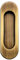 JUVA Moderner Muschelgriff Schiebetür Einlassgriff OVAL Schiebetürgriff Messing Bronze brüniert - TRION-R 3663 | 125 x 40 mm | 1 Stück - Design Schubladengriff Antik im Landhaus-Stil mit Schrauben
