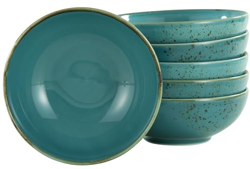 CreaTable 16,5 cm, Water, 22044, Serie Nature Collection, 6-teiliges Geschirrset, Mehrzweckschale aus Steinzeug, spülmaschinen-und mikrowellengeeignet, Qualitätsproduktion