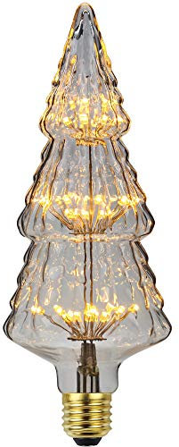 TianFan Lampadina a LED vintage, RGB, luce stellata, effetto fuochi d'artificio, lampadina decorativa E27 220/240 V (albero di Natale)