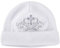 LACOFIA Neugeborene Jungen Mädchen Taufe Hut Unisex Baby Baumwolle Beanie Mütze mit Stickerei Weiß 0-3 Monate