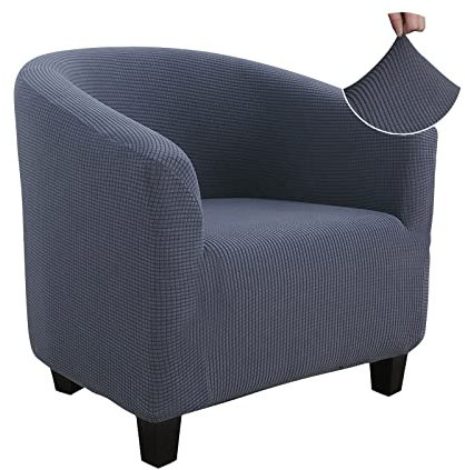 Jaotto Sesselschoner Sesselhusse Stretch Sesselüberwürfe Sofabezug Elastisch Sofabezug Sesselbezug Sesselschoner Waschbar Entfernbar für Clubsessel Cafe Stuhl Sessel Loungesessel(Grau,1 Stück)