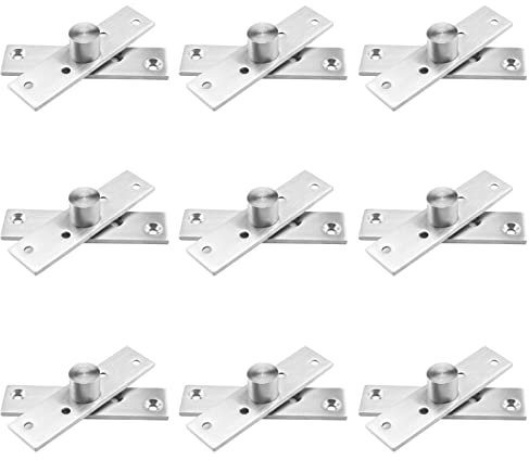 8pcs Charnière Pivotante de Porte Charnières à Pivot Central avec Vis de Fixation en Acier Inoxydable Rotation à 360 Degrés Charnières de Porte pour Portes Battantes d'armoire