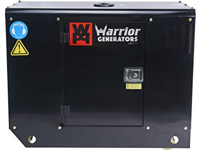 Generador diesel 12,5 KVA Monofásico y trifásico Autonomía 24H Depósito 50L Protección AVR Puerto ATS Ruedas WARRIOR