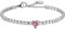 Luca Barra Damen-Armband aus Stahl mit weißen Kristallen und rosa Kristallherz. Die Referenz ist BK2281, Legierter Stahl