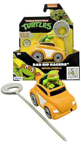 Teenage Mutant Ninja Turtles TMNT Michelangelo | Rad Rip Racers, Actionfahrzeug, Klassische Ausgabe, Spielzeug und Geschenke für Kinder ab 3 Jahren