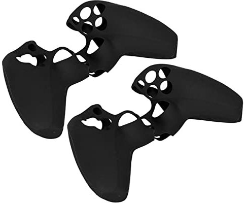 Cover Skin für PS5-Controller, rutschfeste Silikon-Game-Grip-Schutzhülle, Ergonomische, Weiche, Langlebige Gamepads-Hülle, Universal-Griff-Körperschutz, 2 Stück(Schwarz)