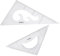 harayaa 2x 30/60&45 DREIECK LINEAL ZEICHNUNGSSET 20/25/ 30cm, 30 cm