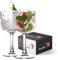 the mask el turko Extra großer Glaskelch, Vintage-Coupe-Gläser, große Weingläser, Cocktail, Champagner, Margarita, lange Stielgläser (500 ml) (Queen-Set)