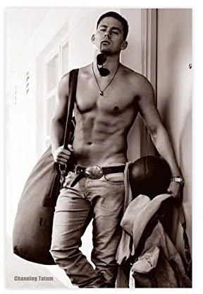 RIPEX Channing Tatum Schauspieler Sexy Celebrity Limited Leinwand Poster Wandkunst Dekor Druck Bild Gemälde für Wohnzimmer Schlafzimmer Dekoration Rahmen Stil 08x12inch (20x30cm)
