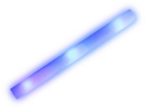Alsino LED Leuchtstäbe Blinkstäbe aus Schaumstoff Glow Sticks im Set - ideal für Partys, Konzerte, Festivals & Events (blau, 12 Stück)