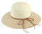 Miuno® Damen weich Sonnenhut Partyhut Stroh Hut Schleife H385 (Camel)