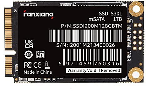 fanxiang Unidad interna de estado sólido S301 de 1 TB mSATA SSD Mini SATA III de 6 Gb/s, 3D NAND, compatible con Ultrabook Desktop PC Laptop