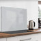 murando Spritzschutz Glas für Küche 80x60 cm Küchenrückwand Küchenspritzschutz Fliesenschutz Glasbild Dekoglas Küchenspiegel Glasrückwand hellgrau f-A-10140-aq-b