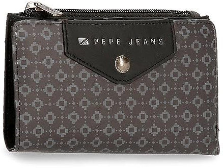Pepe Jeans Bethany Portafogli e portamonete in similpelle, nero, verde, diverse misure, Nero, taglia unica, Portacarte