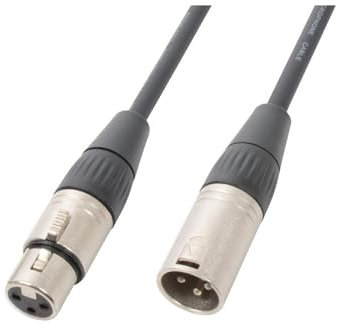 PD Connex CX100-30 DMX Lighting Cable 3-Pin XLR Male to Female Lead, Professional Shielded DMX Cable, Flexible Wiring with Cable Tie for DJ & Stage Use, 30 Metres