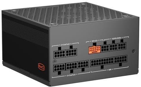 PCCOOLER YN1000-Netzteil, 1000 W, 80 Plus Gold-zertifiziertes, Vollmodulares PCIe 5.1- und ATX 3.1 Gaming-Netzteil, 135mm FDB Lüfter, vollständig japanische Elektrolytkondensatoren (YN1000)