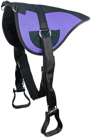 Brama West Reitpad Toledo - Bareback mit Haltegriff und Kunstfell - baumlos - Lila, Gr. Pony