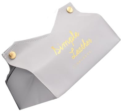 Amosfun Papiertuchbox Aus Hochwertigem Pu-Leder Aufbewahrungsbox Mit Druckknopf-Design Papierhandtuchbehälter Für Home Office Wohnzimmer Badezimmer Küche Hotel Bar