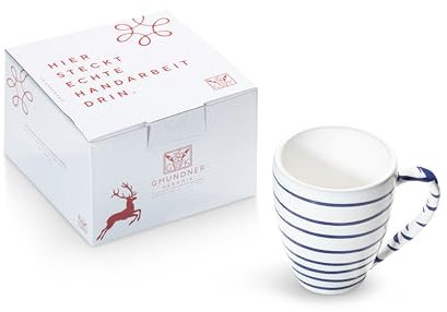 GMUNDNER KERAMIK Piatti fiammati blu scuro Max (0,3 l), fatti a mano in Austria