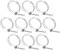 sourcing map 10Pcs Double Wire Hose Clamp, 78-85mm Adjustable Stainless Steel Wire Hose Clips with M8 Bolt for Dust Collection Hose, Pump Hose Pipe