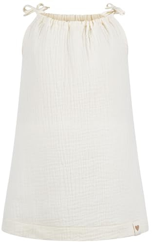 Smarilla Baby Mädchen Musselin Kleid Trägerkleid Sommerkleid Uni, Bekleidungsgröße: 86/92, Farbe: Creme