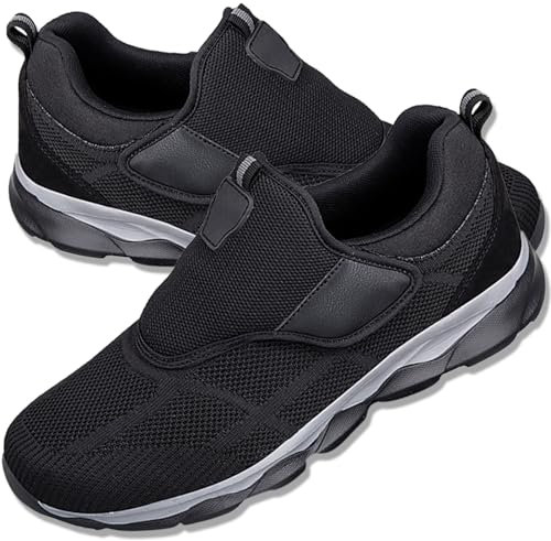 Aocase Zapatillas ortopédicas para Hombre Zapatillas Slip-On Mujer Zapatos De Deportivos De Moda Causal Sneakers Calzado Diabeticos Ancho Ligeras Ortopedicas Sandalias,Negro,42/260mm