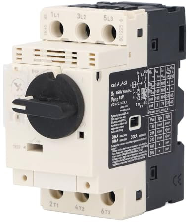 Disjoncteur de Protection Moteur, Montage sur Rail 35 Mm Commutateur Rotatif Disjoncteur Moteur AC690V 2,5-4A Déclencheur Magnéto-thermique pour Application de
