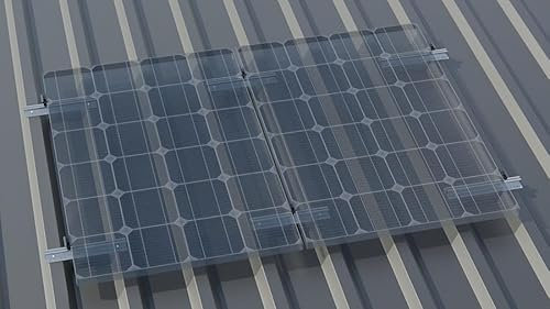 Montageset für 2 PV Module / Trapezblech, Rahmenhöhe:35 mm