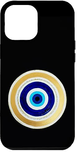 iPhone 13 Pro Max Yellow Evil Eyes Black Background Case